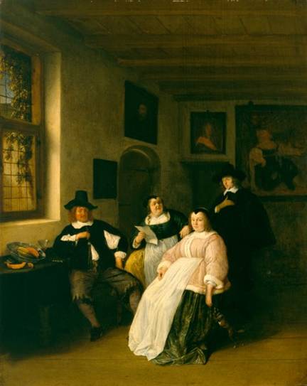 The De Goyer Family and Painter  ca. 1655  Adriaen van Ostade   1610-1685  Museum Bredius  Den Haag  Inv.nr. 86-1946  Cat.nr.121